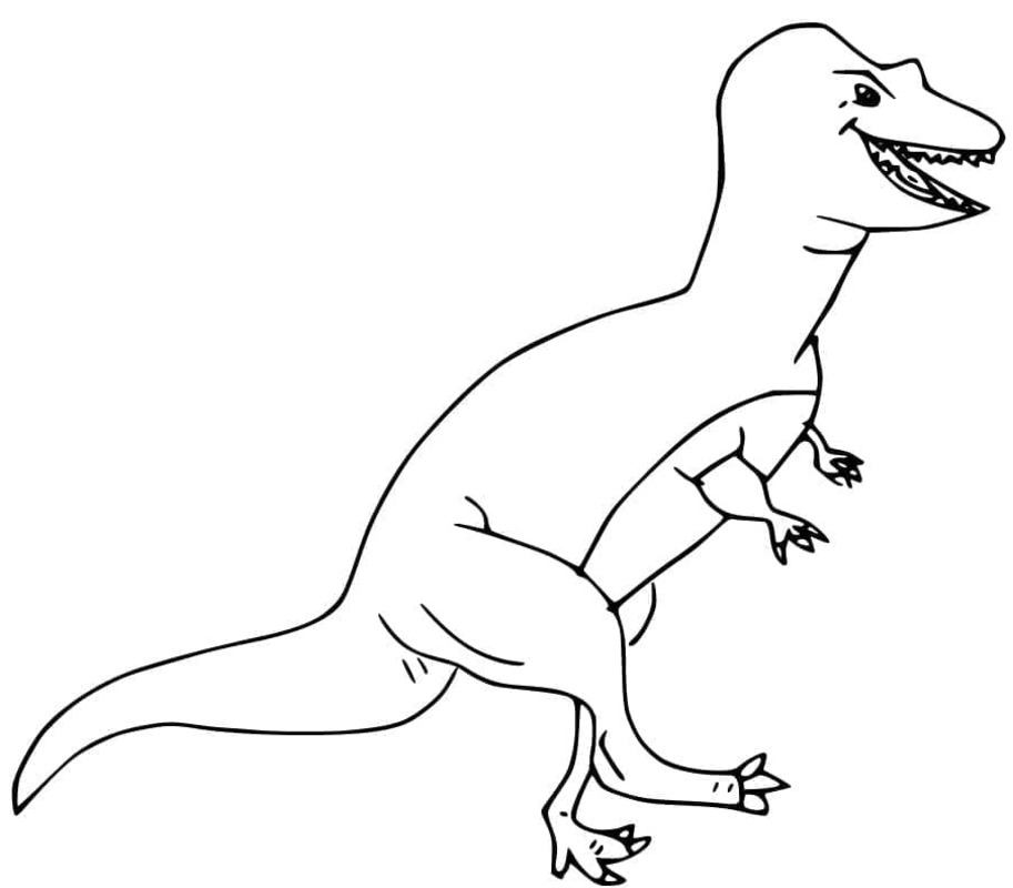Fise de colorat cu Allosaurus bazic la copii