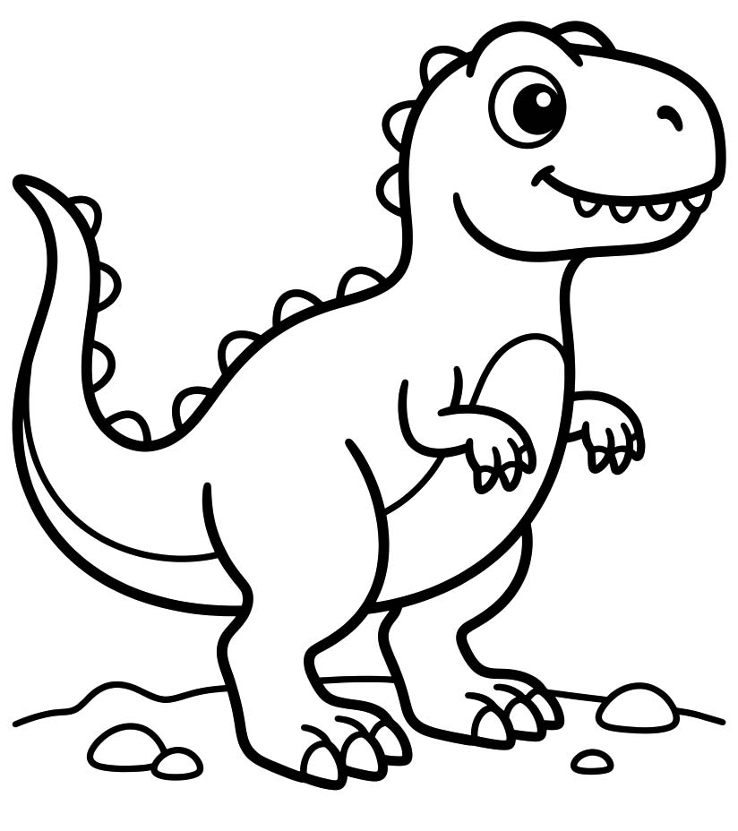 Fise de colorat cu Allosaurus gratuit pentru copii