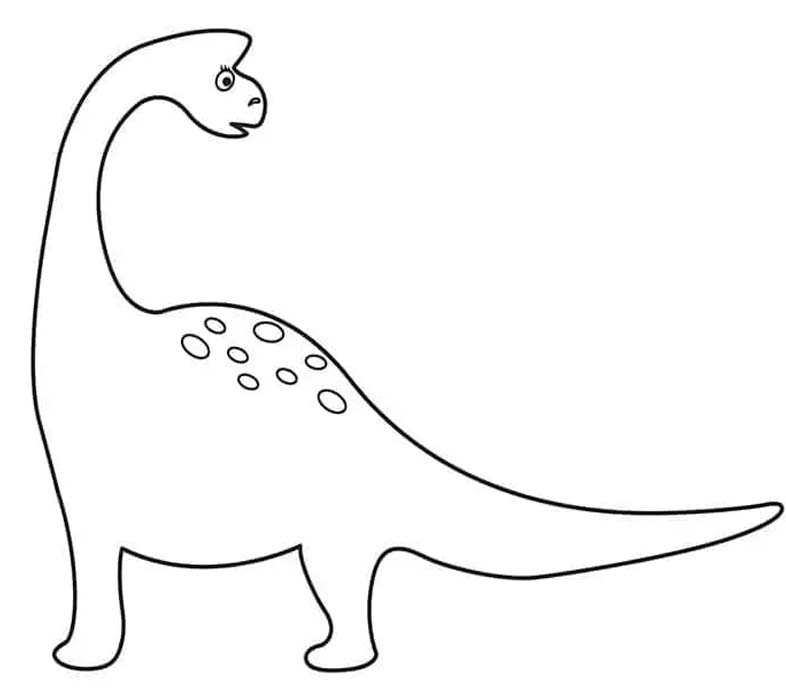 Fise de colorat cu Brachiosaurus gratuit uşor
