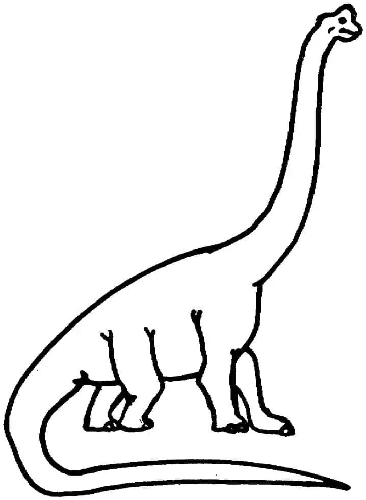 Fise de colorat cu Brachiosaurus imprimabil pentru copii