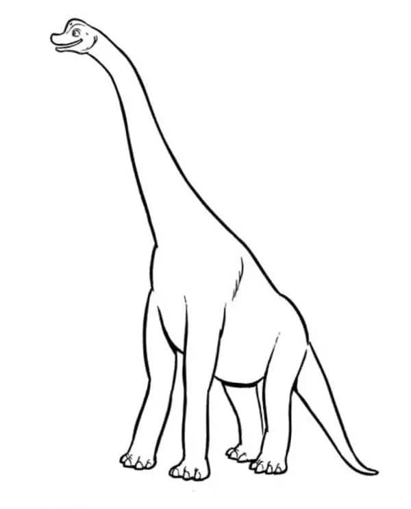 Fise de colorat cu Brachiosaurus pentru copii