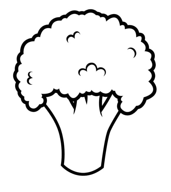 Fise de colorat cu Broccoli gratuit pentru copii