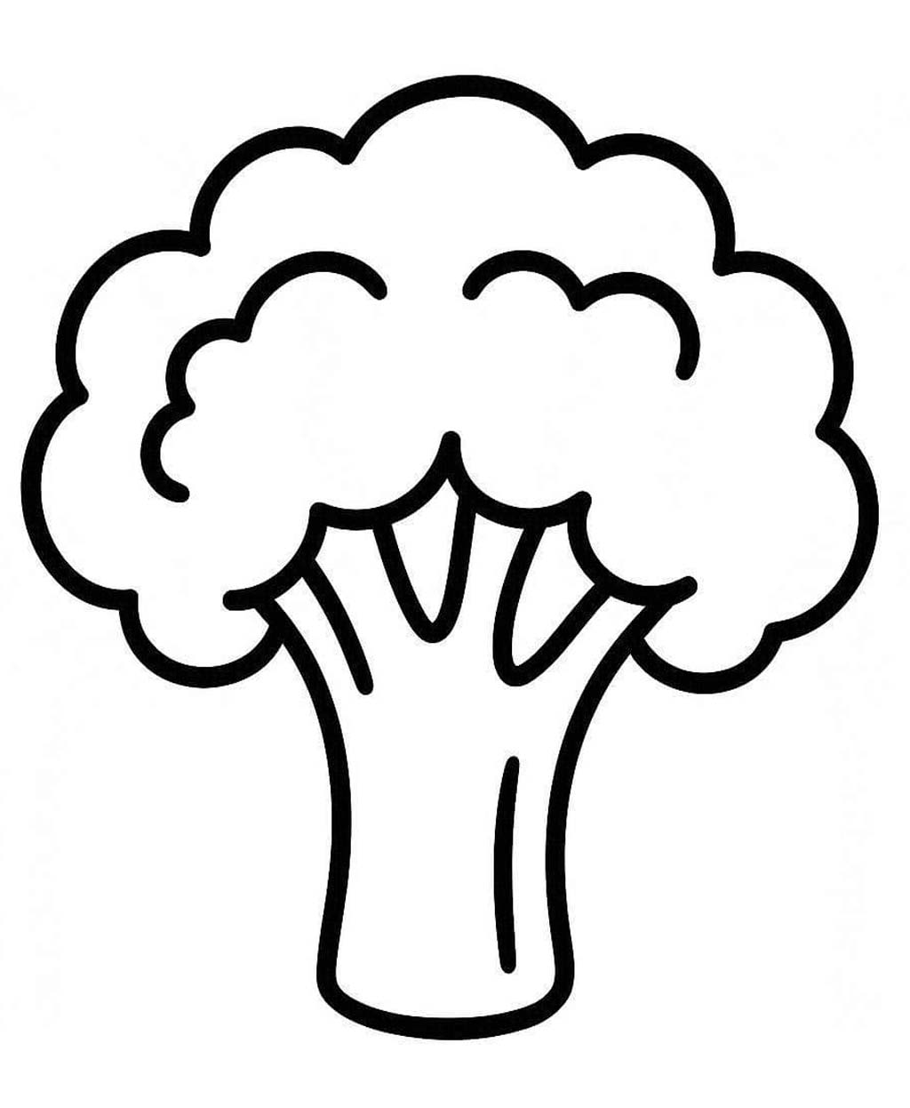 Fise de colorat cu Broccoli gratuit