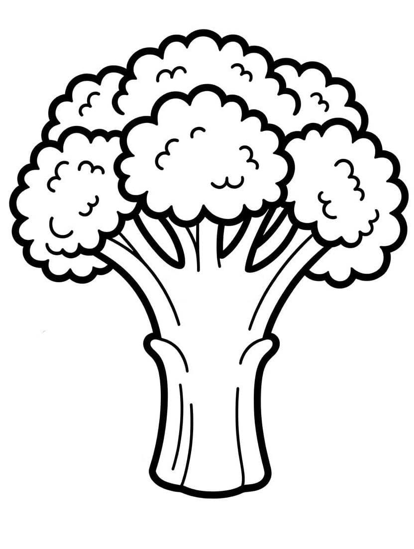Fise de colorat cu Broccoli imprimabil gratuit