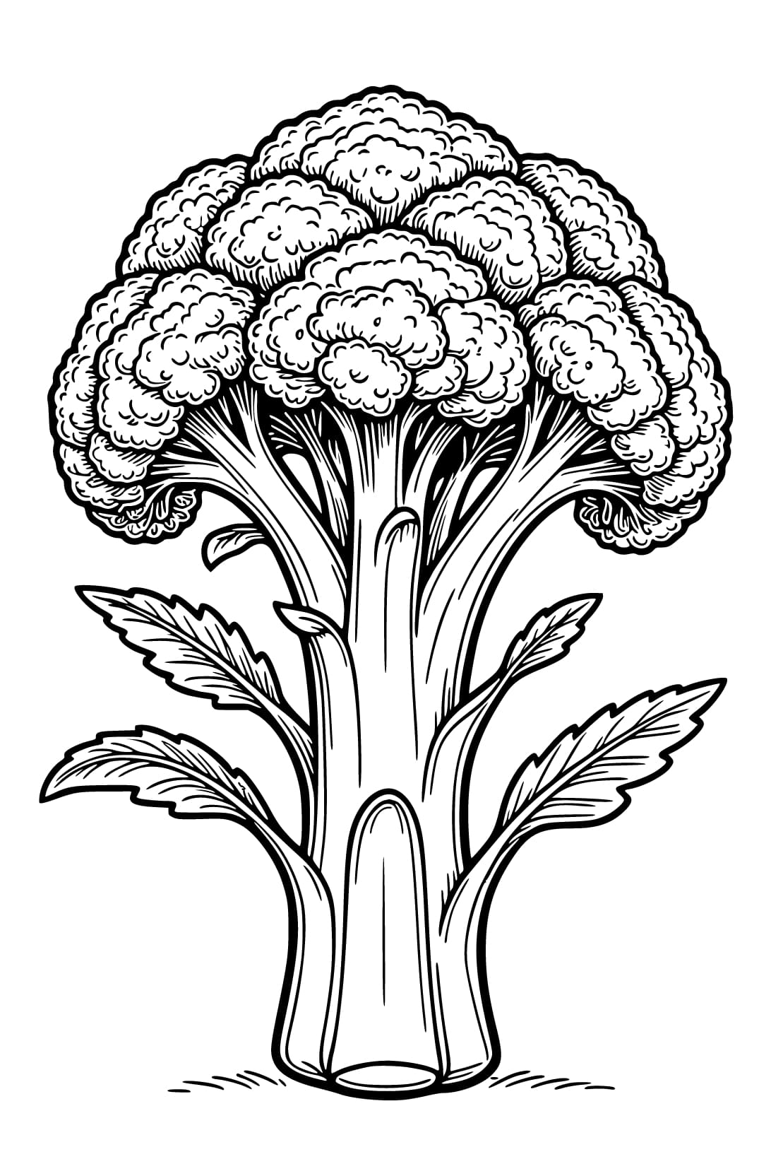 Fise de colorat cu Broccoli imprimabil pentru copii