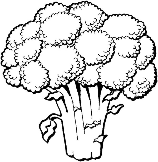 Fise de colorat cu Broccoli imprimabil uşor