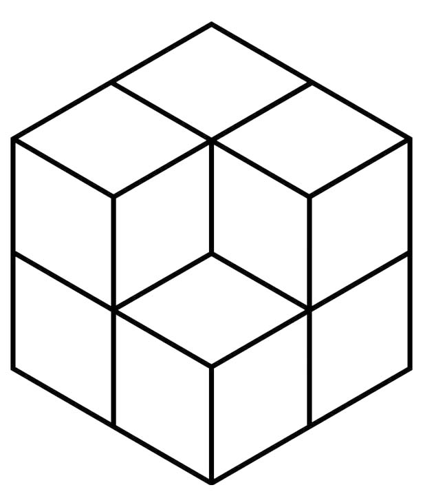 Fise de colorat cu Cubul Rubik imprimabil gratuit pentru copii