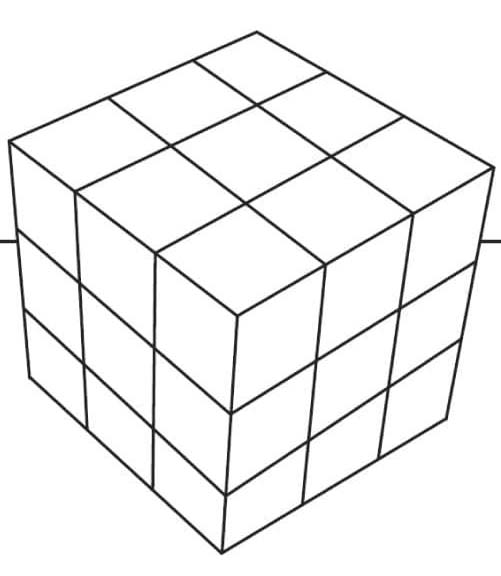 Fise de colorat cu Cubul Rubik imprimabil pentru copii