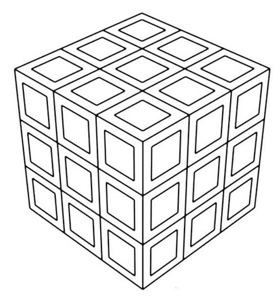 Fise de colorat cu Cubul Rubik imprimabil uşor