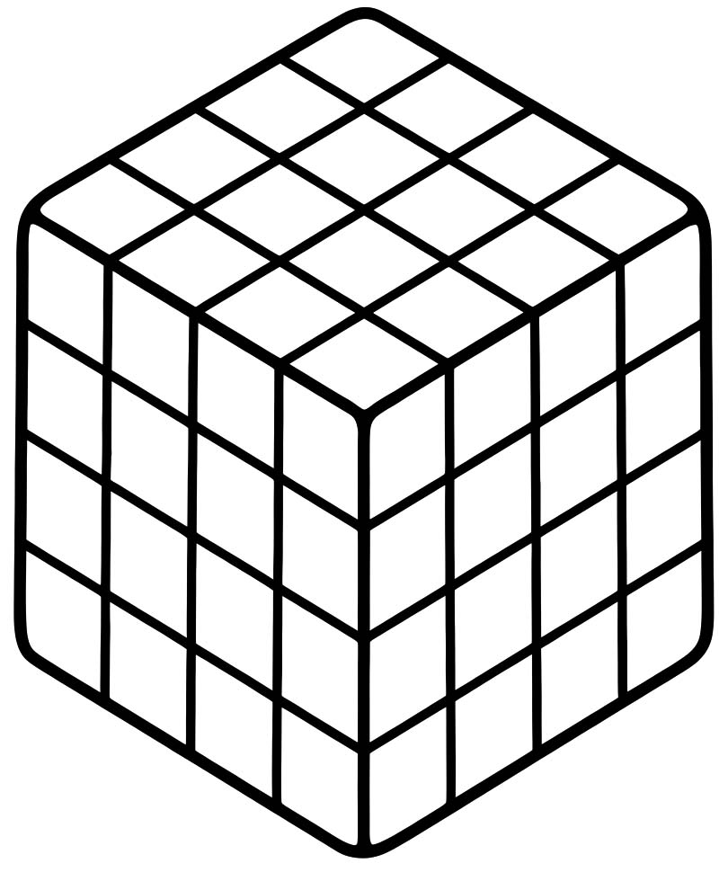Fise de colorat cu Cubul Rubik imprimabil