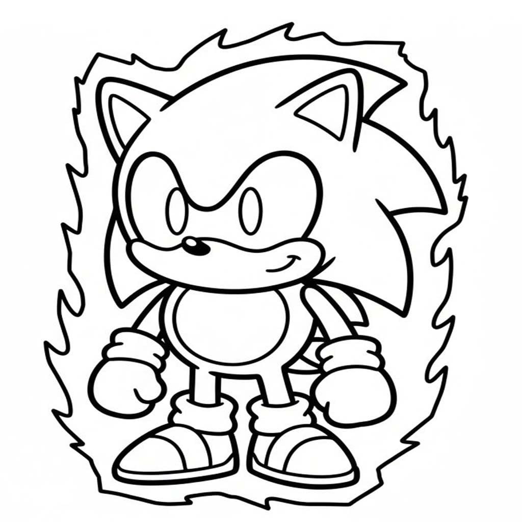 Fise de colorat cu Dark Sonic gratuit pentru copii