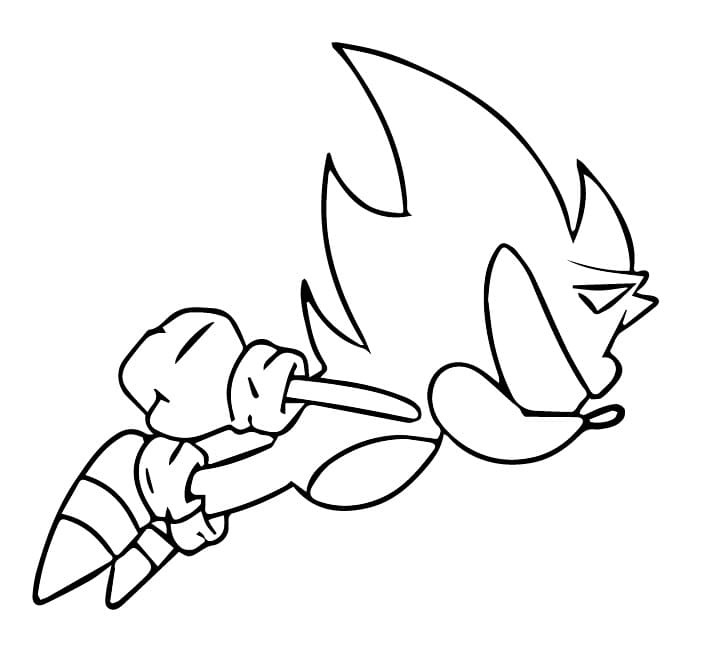 Fise de colorat cu Dark Sonic gratuit