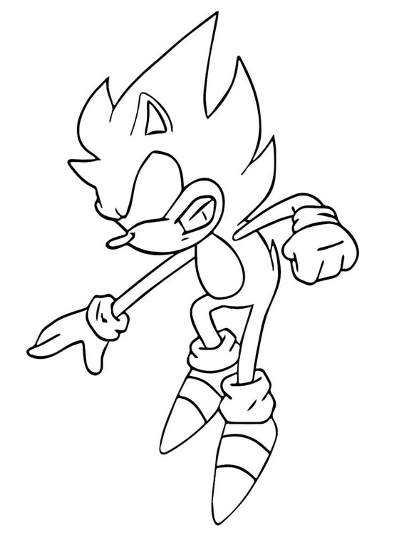 Fise de colorat cu Dark Sonic imprimabil gratuit uşor