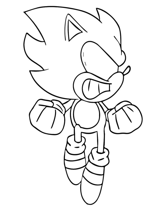 Fise de colorat cu Dark Sonic imprimabil