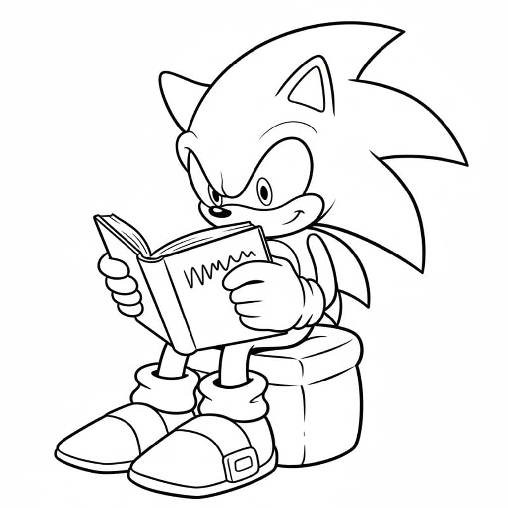 Fise de colorat cu Dark Sonic simplu la copii