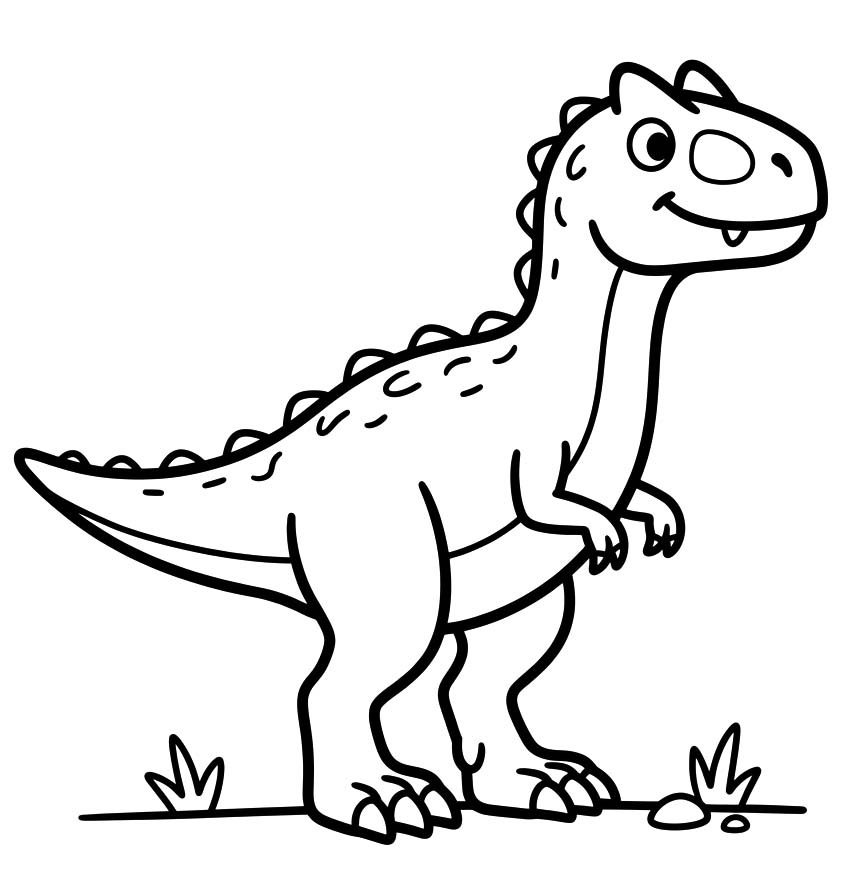 Planse de colorat cu Allosaurus
