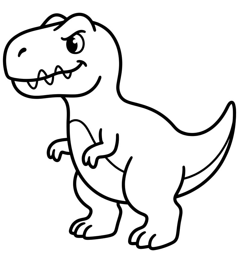 Fise de colorat cu Desenează Allosaurus imprimabil simplu