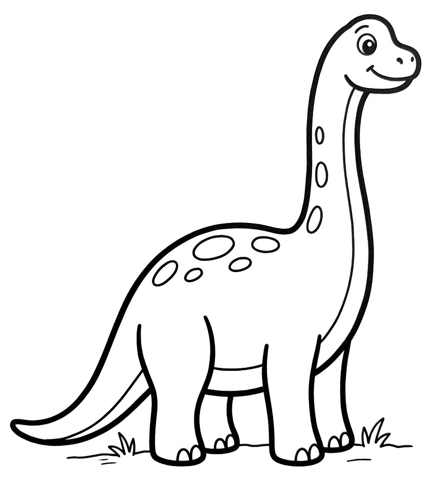 Planse de colorat cu Brachiosaurus