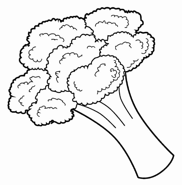 Fise de colorat cu Desenează Broccoli