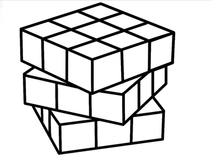Planse de colorat cu Cubul Rubik