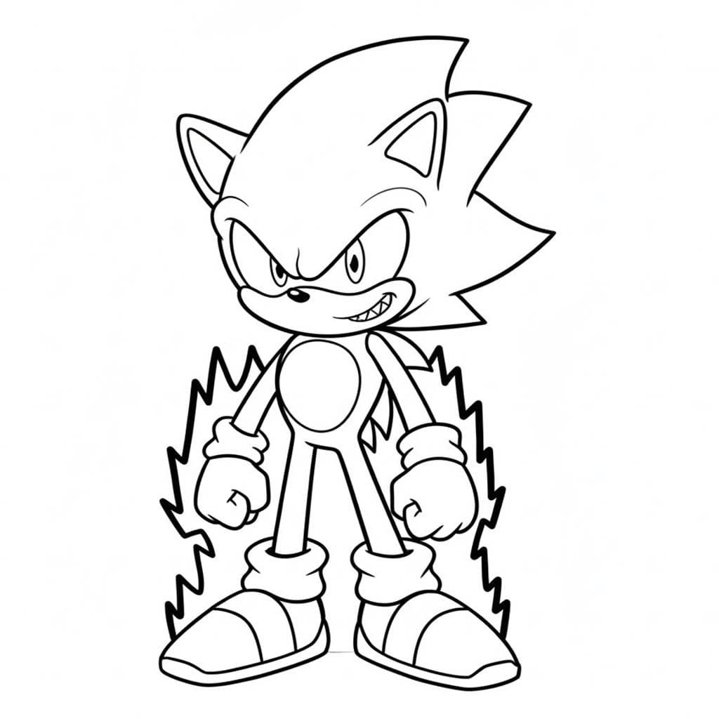 Planse de colorat cu Dark Sonic