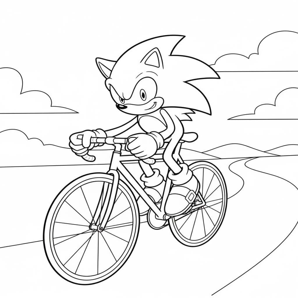 Fise de colorat cu Desenează Dark Sonic imprimabil bazic