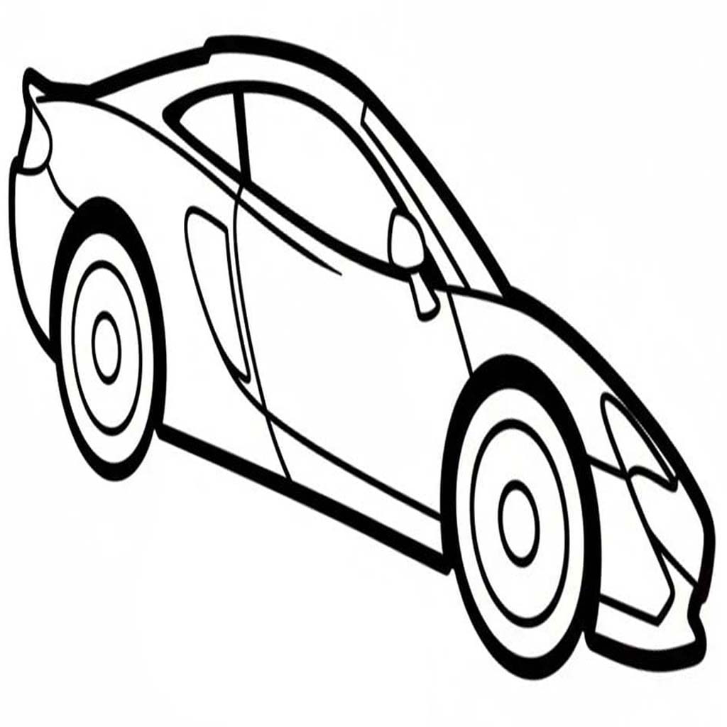 Fise de colorat cu Desenează McLaren gratuit simplu