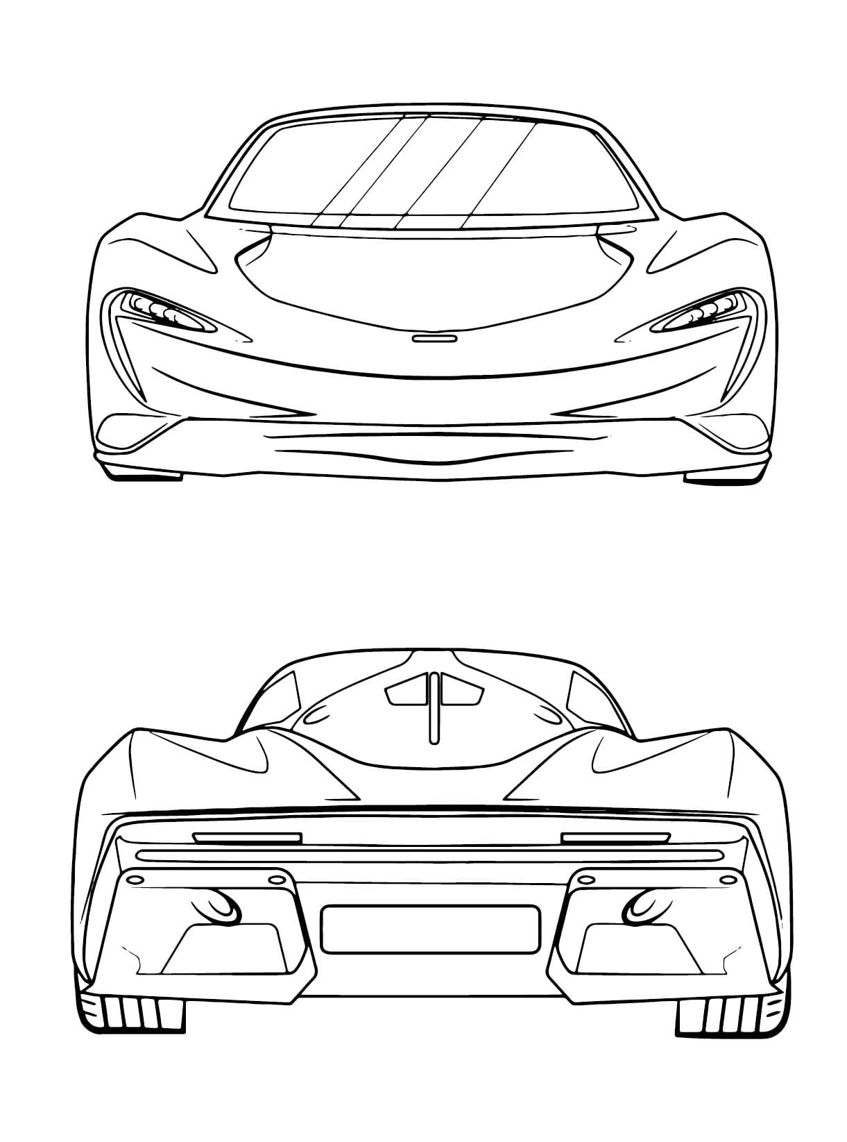 Fise de colorat cu Desenează McLaren imprimabil uşor