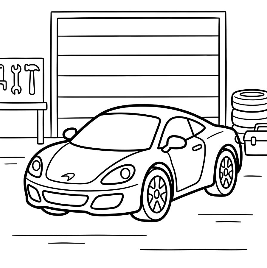 Fise de colorat cu Desenează McLaren imprimabil
