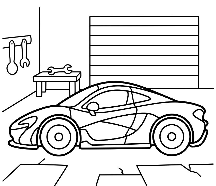 Fise de colorat cu Desenează McLaren