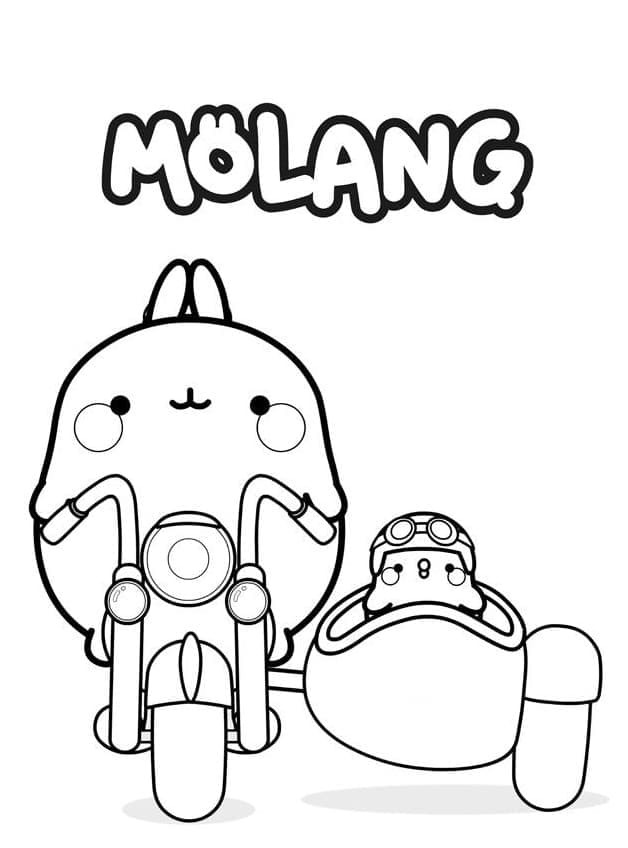 Fise de colorat cu Desenează Molang imprimabil