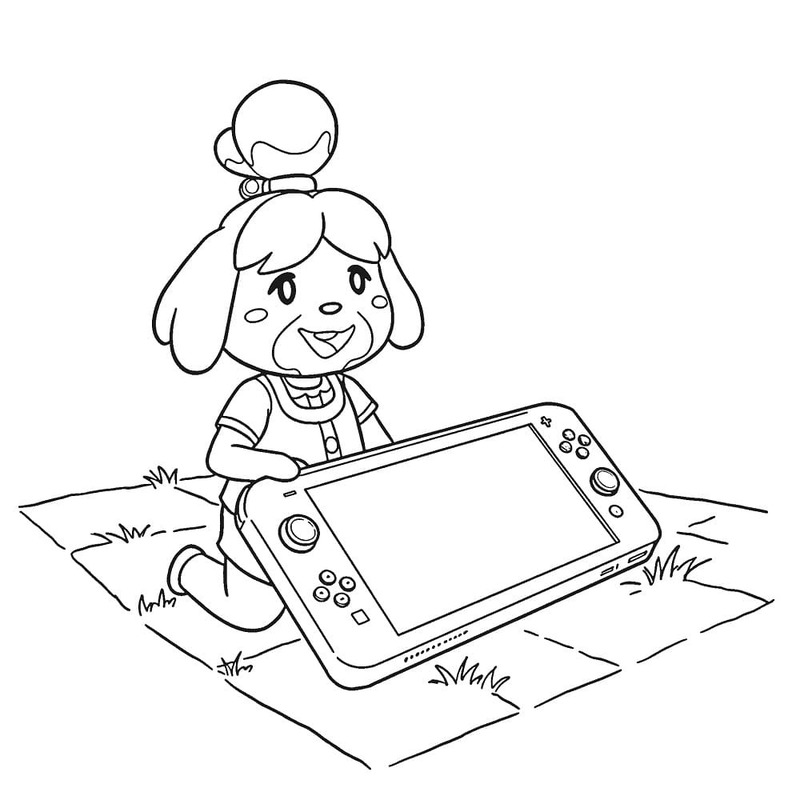 Fise de colorat cu Desenează Nintendo Switch bazic