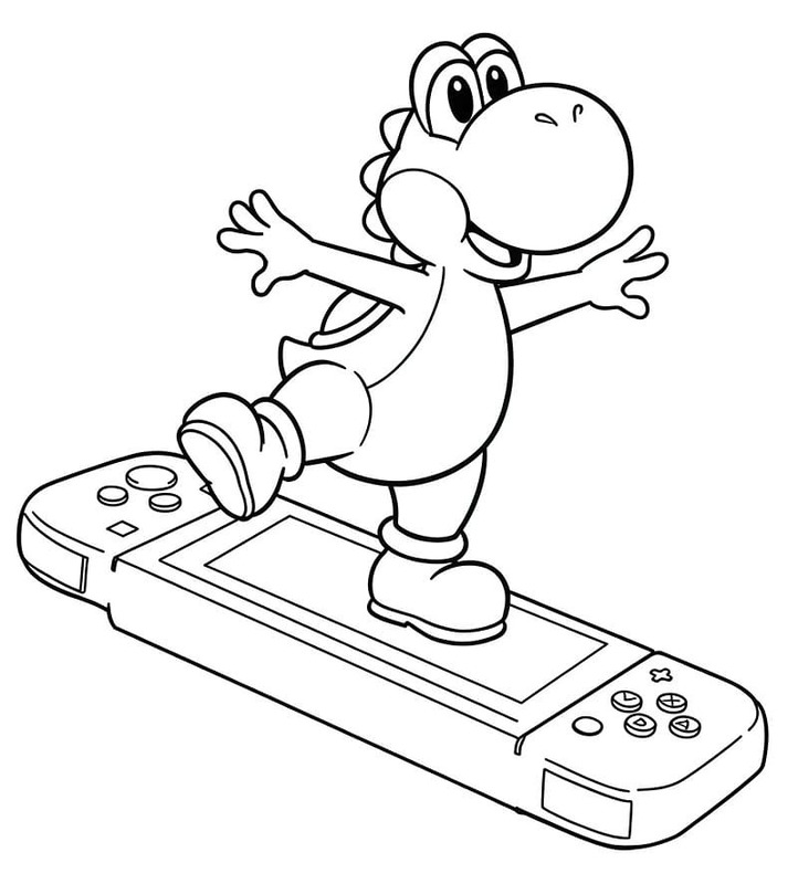 Fise de colorat cu Desenează Nintendo Switch imprimabil uşor
