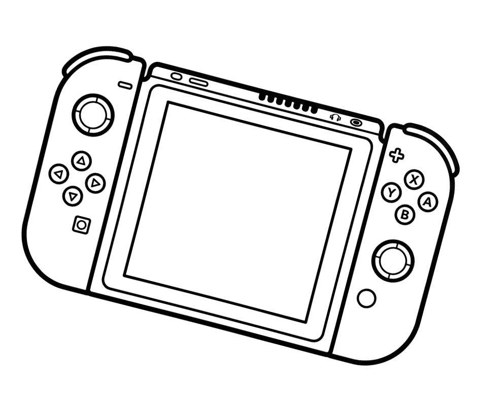 Planse de colorat cu Nintendo Switch