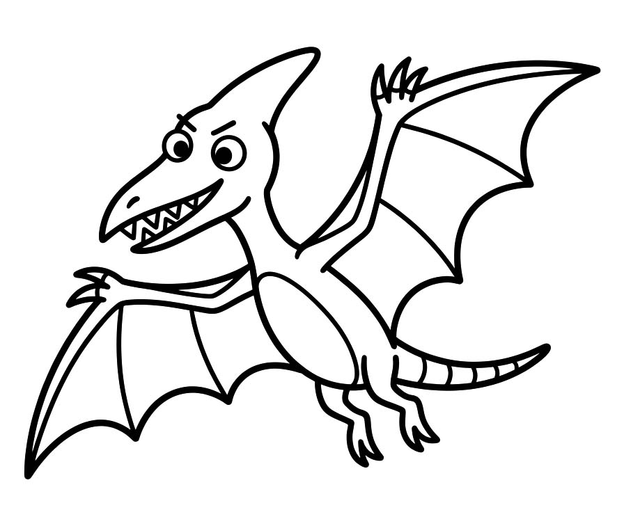 Planse de colorat cu Pterodactil