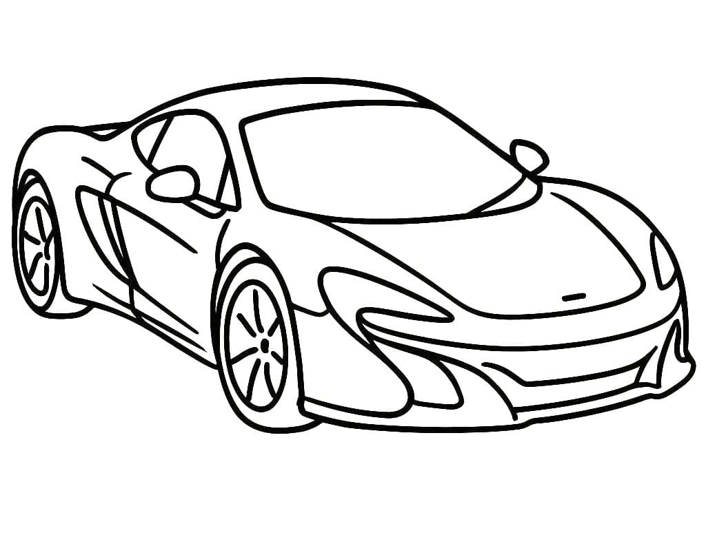 Fise de colorat cu McLaren bazic la copii