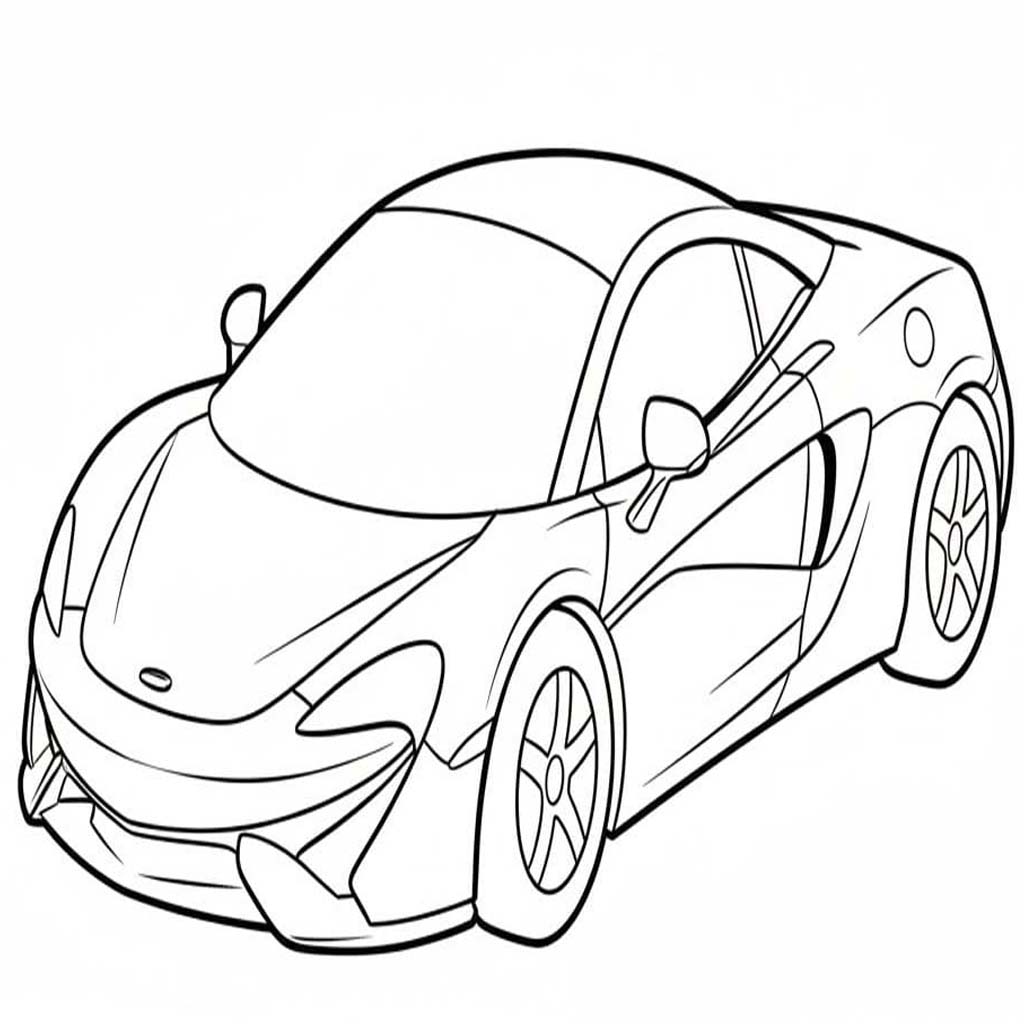 Fise de colorat cu McLaren gratuit bazic