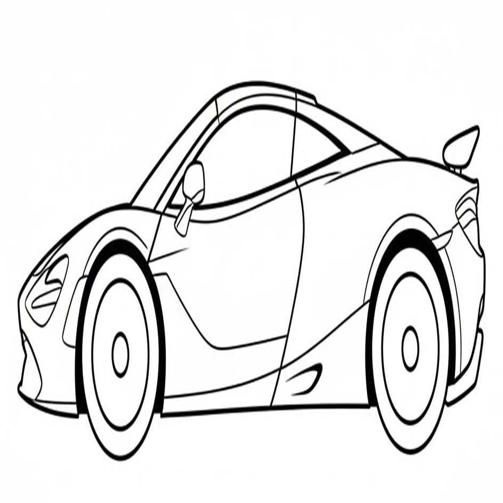 Fise de colorat cu McLaren gratuit simplu