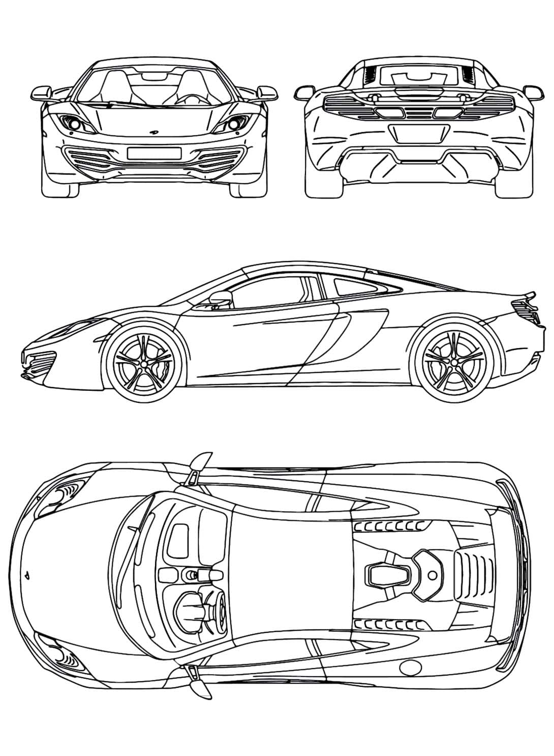 Fise de colorat cu McLaren gratuit uşor