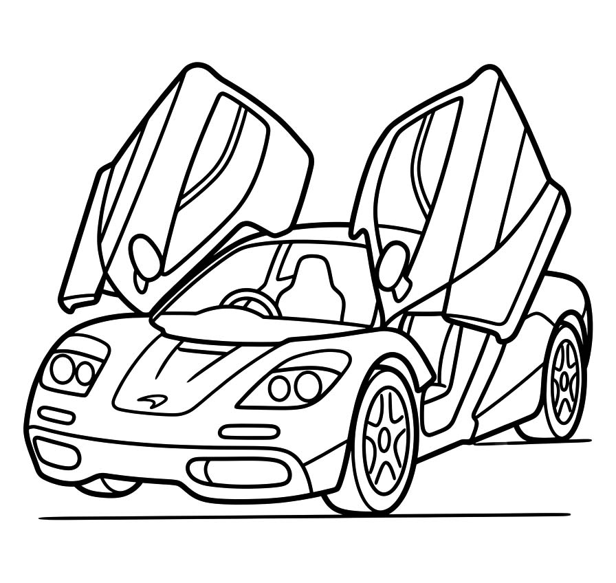 Fise de colorat cu McLaren gratuit