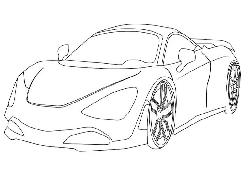 Fise de colorat cu McLaren imprimabil bazic