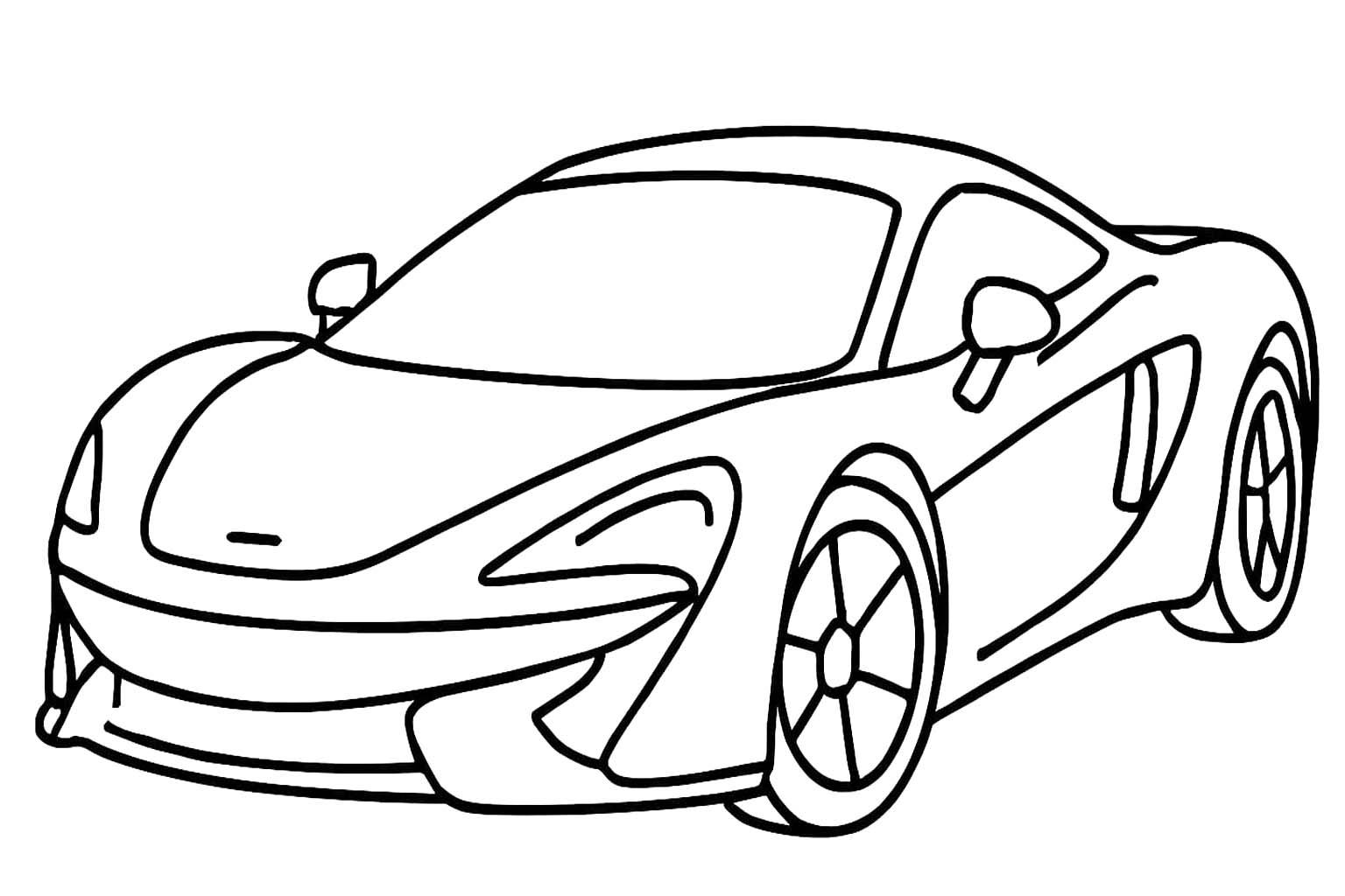 Fise de colorat cu McLaren imprimabil gratuit bazic
