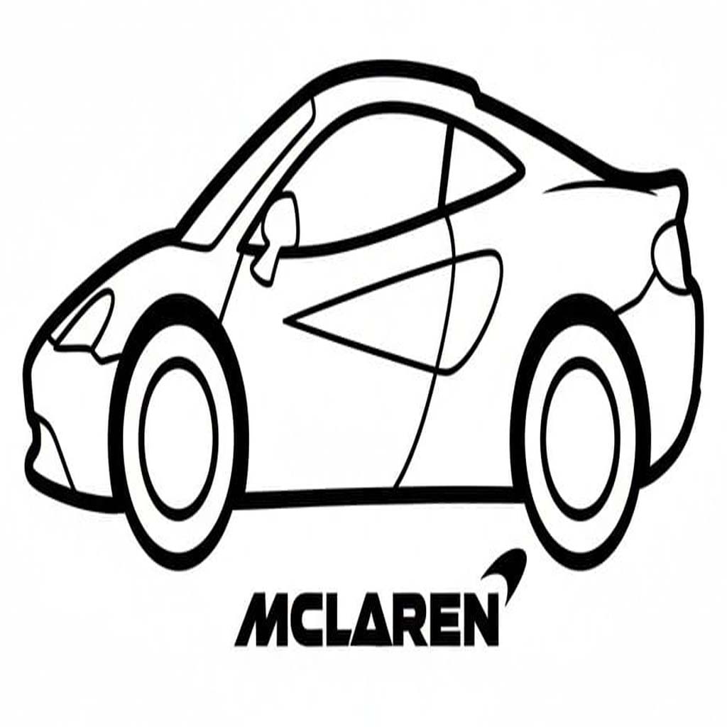 Fise de colorat cu McLaren imprimabil gratuit simplu