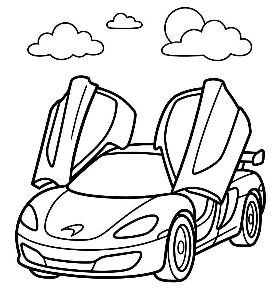 Fise de colorat cu McLaren imprimabil gratuit