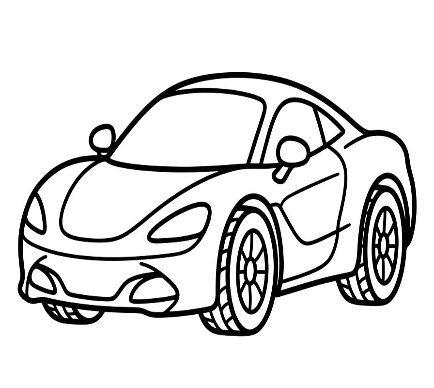 Fise de colorat cu McLaren imprimabil pentru copii