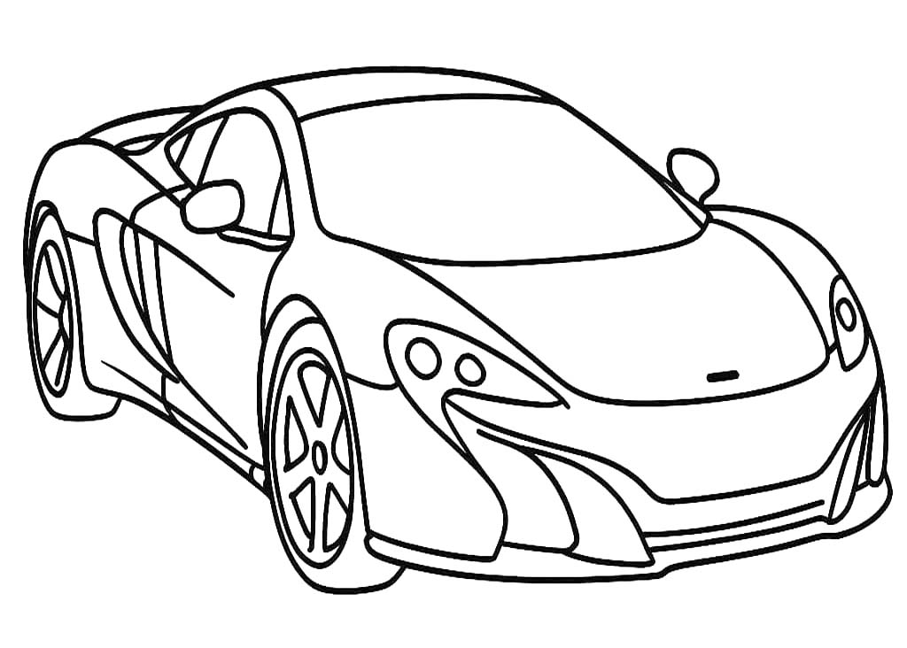 Fise de colorat cu McLaren imprimabil simplu