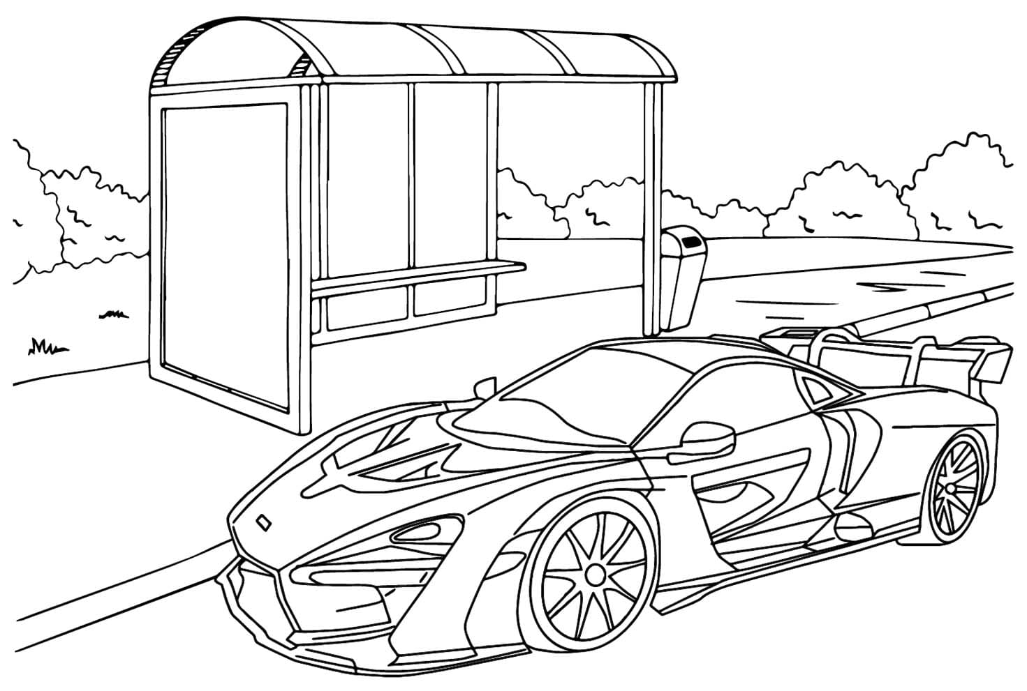 Fise de colorat cu McLaren imprimabil uşor