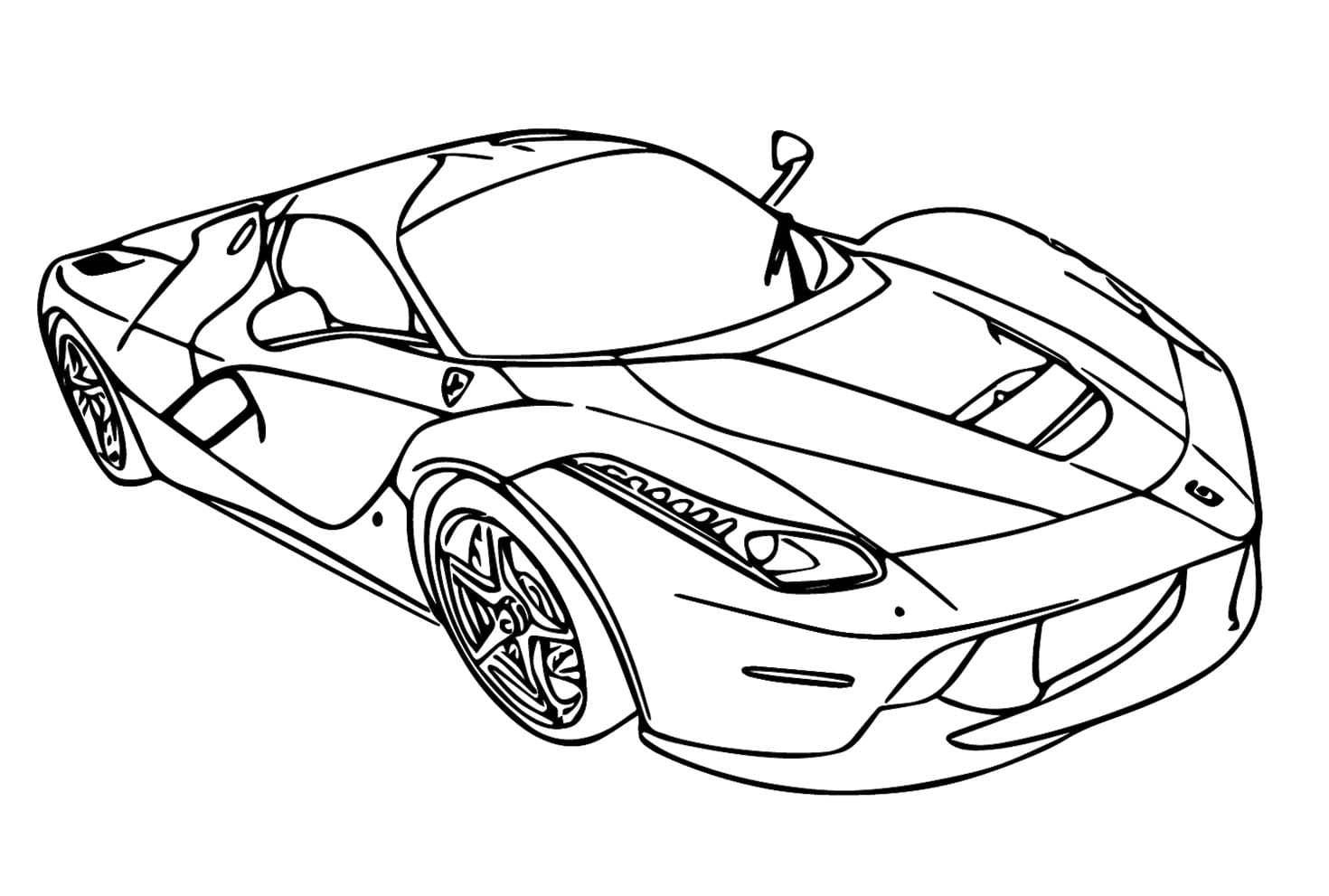 Fise de colorat cu McLaren simplu la copii