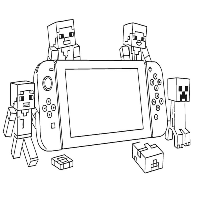 Fise de colorat cu Nintendo Switch gratuit pentru copii