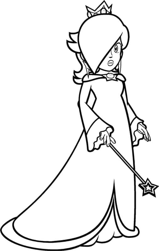 Fise de colorat cu Rosalina gratuit bazic